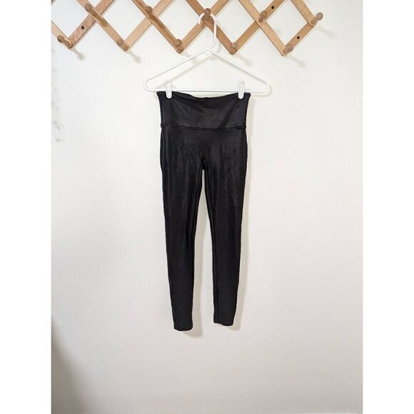 Spanx Faux Leather Leggings - Size M - Picture 1 of 7